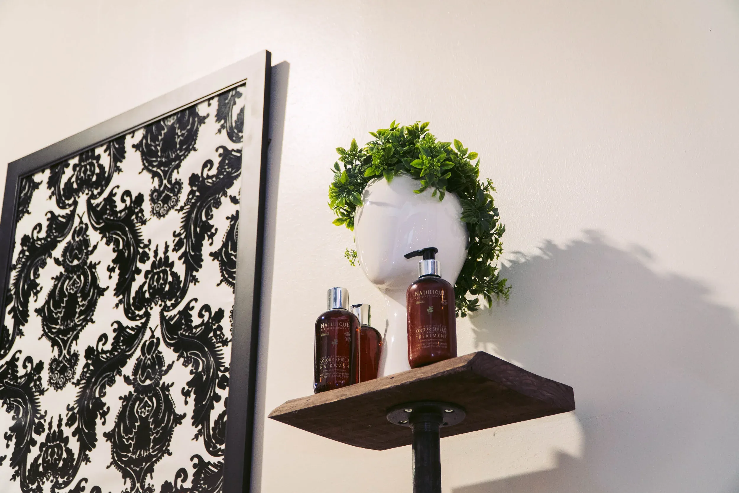 Inside GreenRoom Salon & Spa at 12 East Washington Street on the Greencastle courthouse square, about 15 minutes from Cloverdale, Indiana